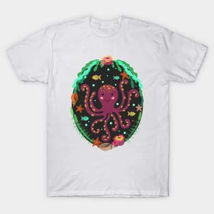 Cheerful purple octopus T-Shirt